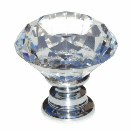 GLIDERITE HARDWARE 1-1/8 in. Crystal Cabinet Knob -, 10PK 9054-CR-30-10